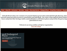 Tablet Screenshot of coloradopreservation.org